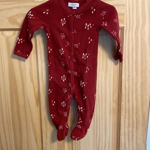 Waffle knit snap footie